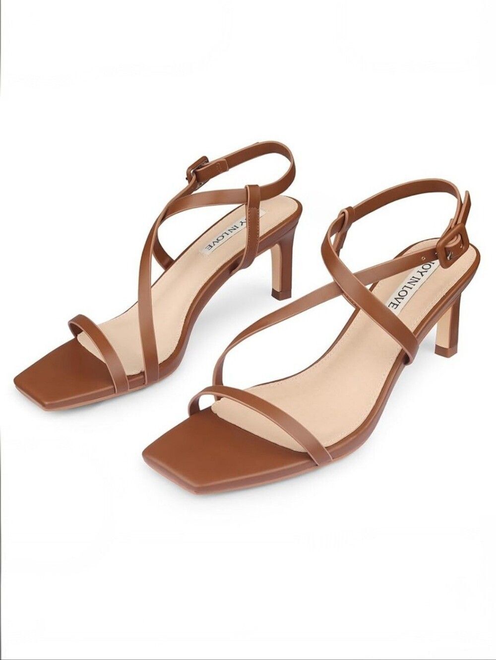 Joy In Love Brown Strappy Heeled Sandals Size 6